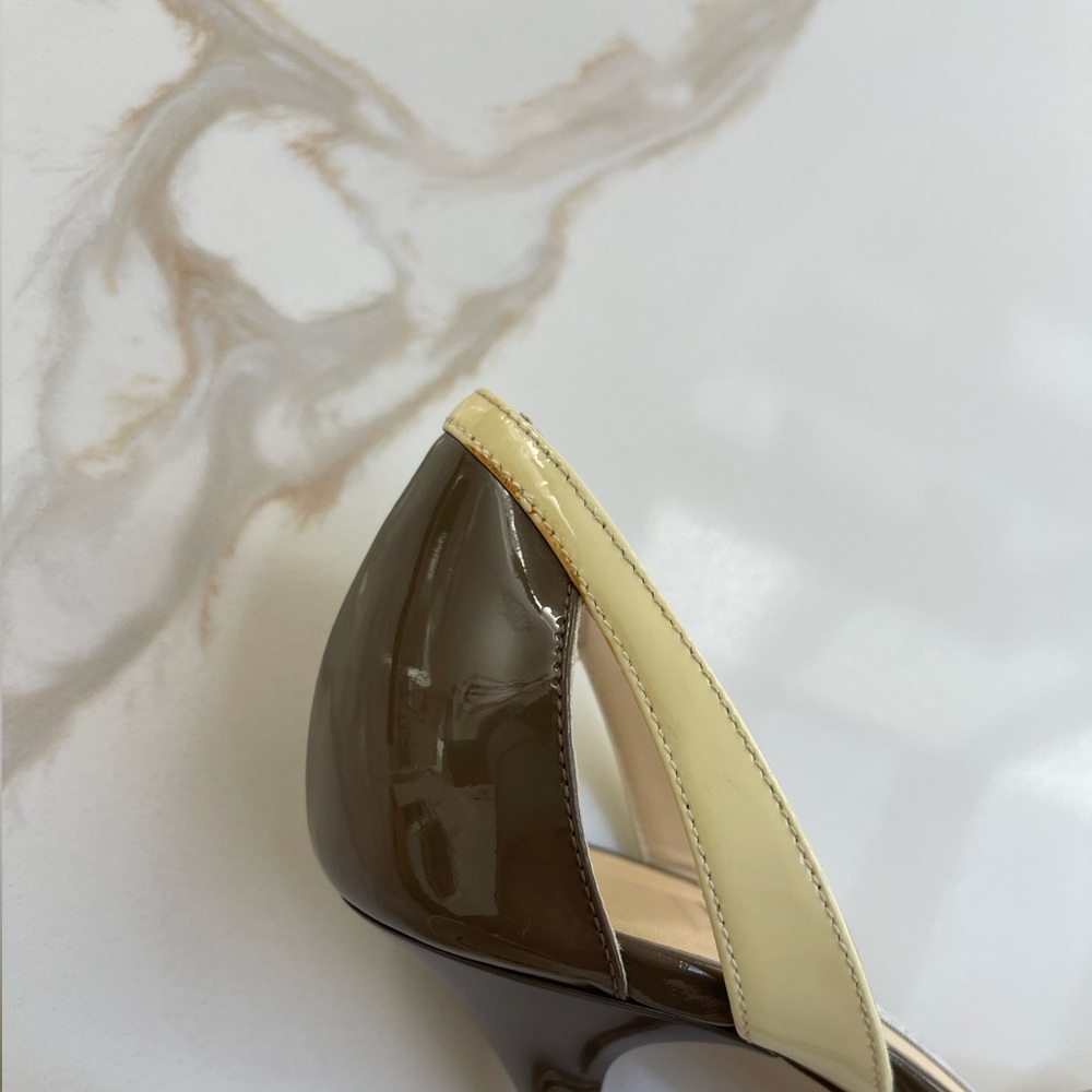 Jimmy Choo Cream and Brown Women's Heels - Picture 5 of 6